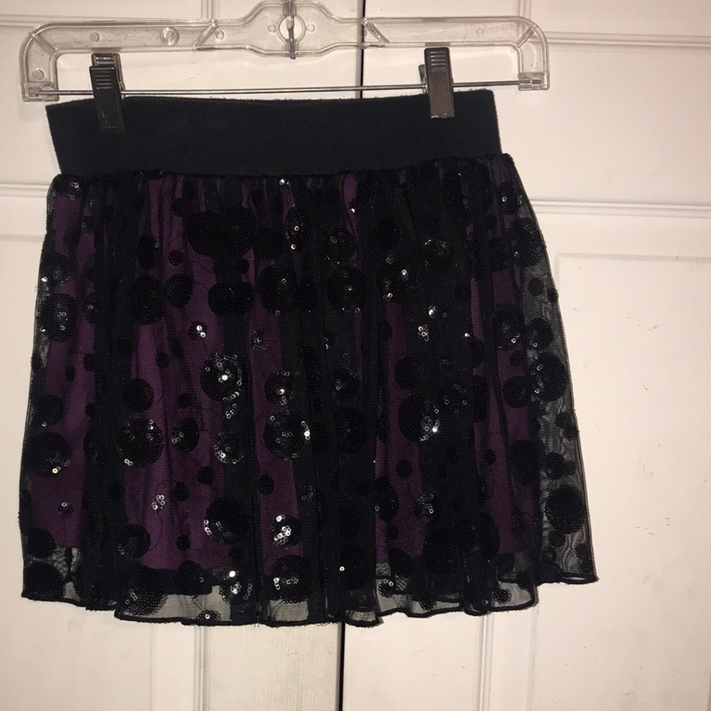 Girl’s Sequined Overlay Skirt